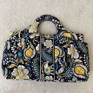 Rare Vera Bradley Zippered Ellie Blue Elephant Handbag